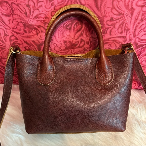 EUC Portland Leather Brown Crossbody Bag - Picture 9 of 14